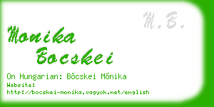 monika bocskei business card